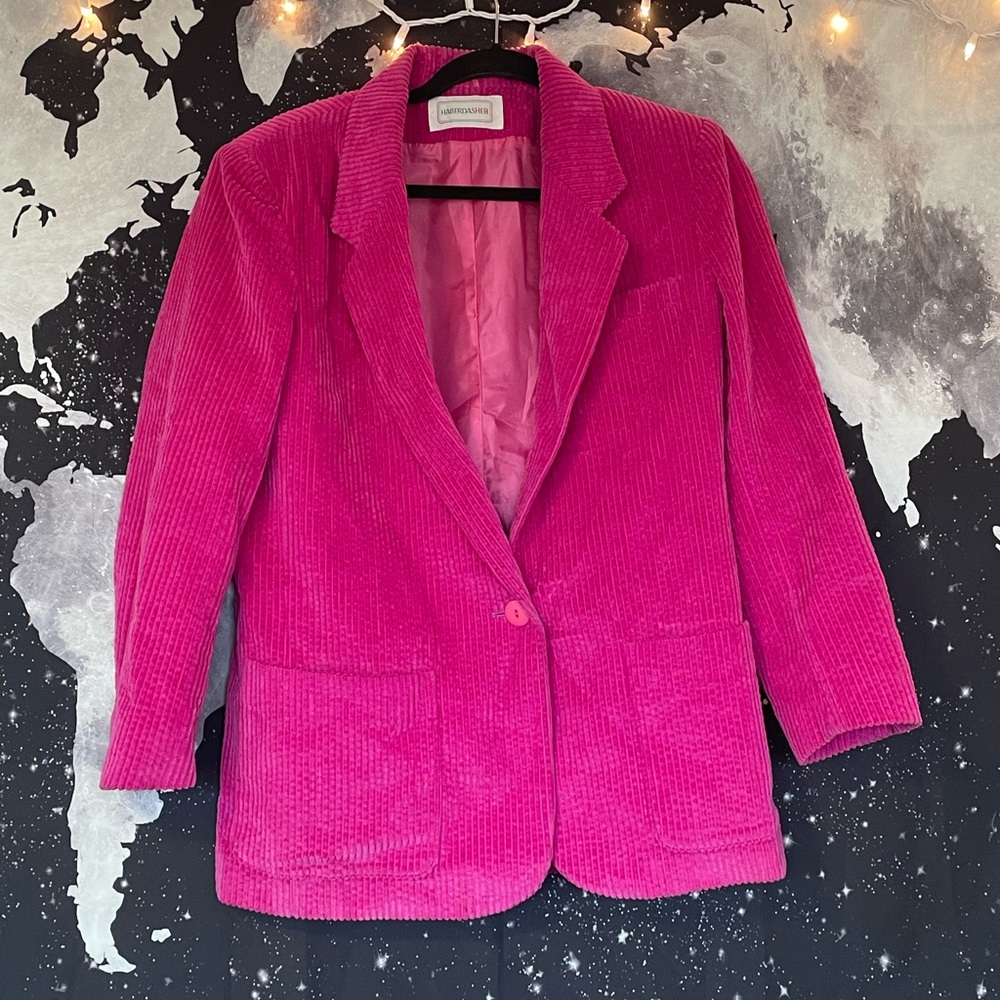 Pink Corduroy Blazer
